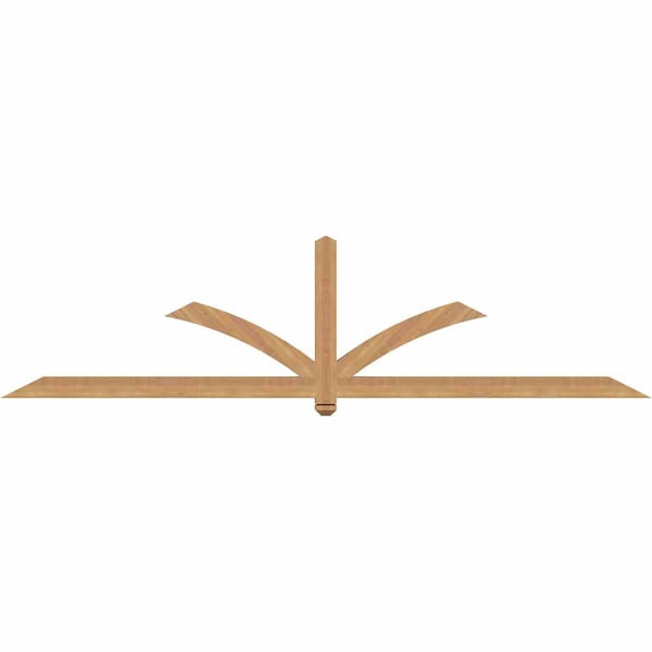 Ekena Millwork Redmond Smooth Timber Gable Bracket, Western Red Cedar, 108"W x 27"H x 3 1/2"D x 3 1/2"F, 6/12 Pitch GBW108X27X0404RED00SWR - main